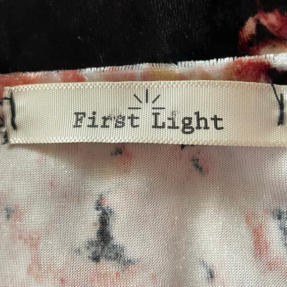 Black Velvet Floral Print Long Line Kimono MED Dark Cottage Whimsigoth Romantic - Picture 7 of 7